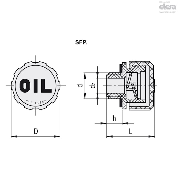 Breather Caps, SFP.57-3/4 NPT+F